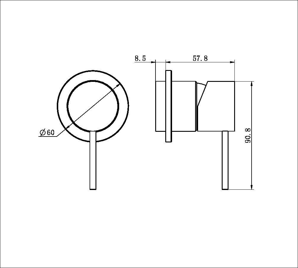 MECCA SHOWER MIXER 60MM PLATE TRIM KITS ONLY CHROME