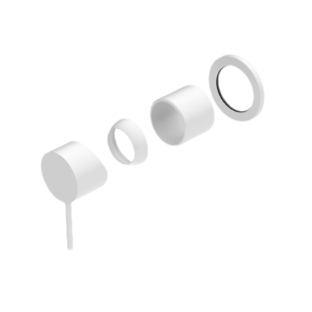 MECCA SHOWER MIXER 60MM PLATE TRIM KITS ONLY MATTE WHITE