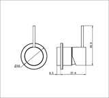 MECCA SHOWER MIXER 60MM HANDLE UP PLATE TRIM KITS ONLY GUN METAL
