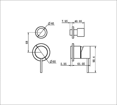 MECCA SHOWER MIXER WITH DIVERTOR SEPARATE BACK PLATE TRIM KITS ONLY BRUSHED BRONZE
