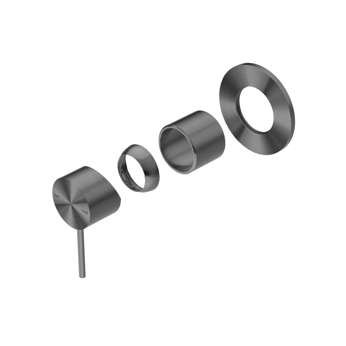 MECCA SHOWER MIXER 80MM PLATE TRIM KITS ONLY GUN METAL