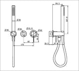 MECCA SHOWER MIXER DIVERTOR SYSTEM SEPARATE BACK PLATE TRIM KITS ONLY GUN METAL