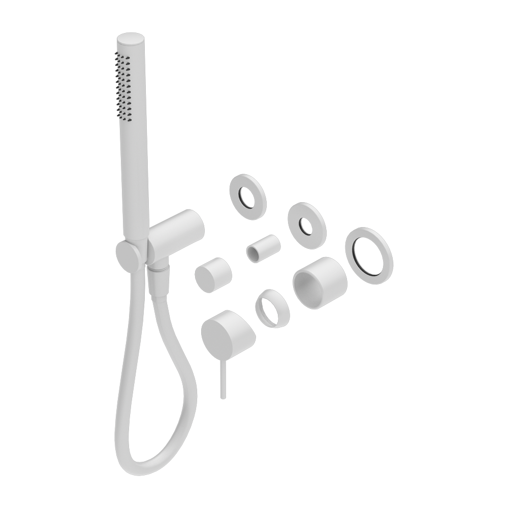 MECCA SHOWER MIXER DIVERTOR SYSTEM SEPARATE BACK PLATE TRIM KITS ONLY MATTE WHITE