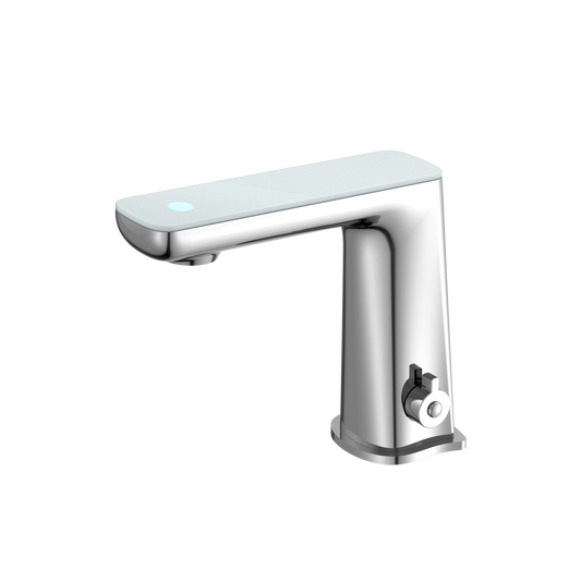 Claudia Sensor Mixer With White Top Display Chrome
