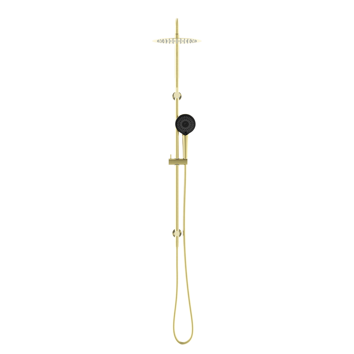 Round Project Twin Shower Brushed Gold