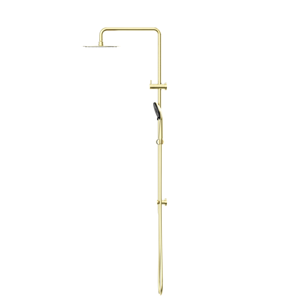 Round Project Twin Shower Brushed Gold