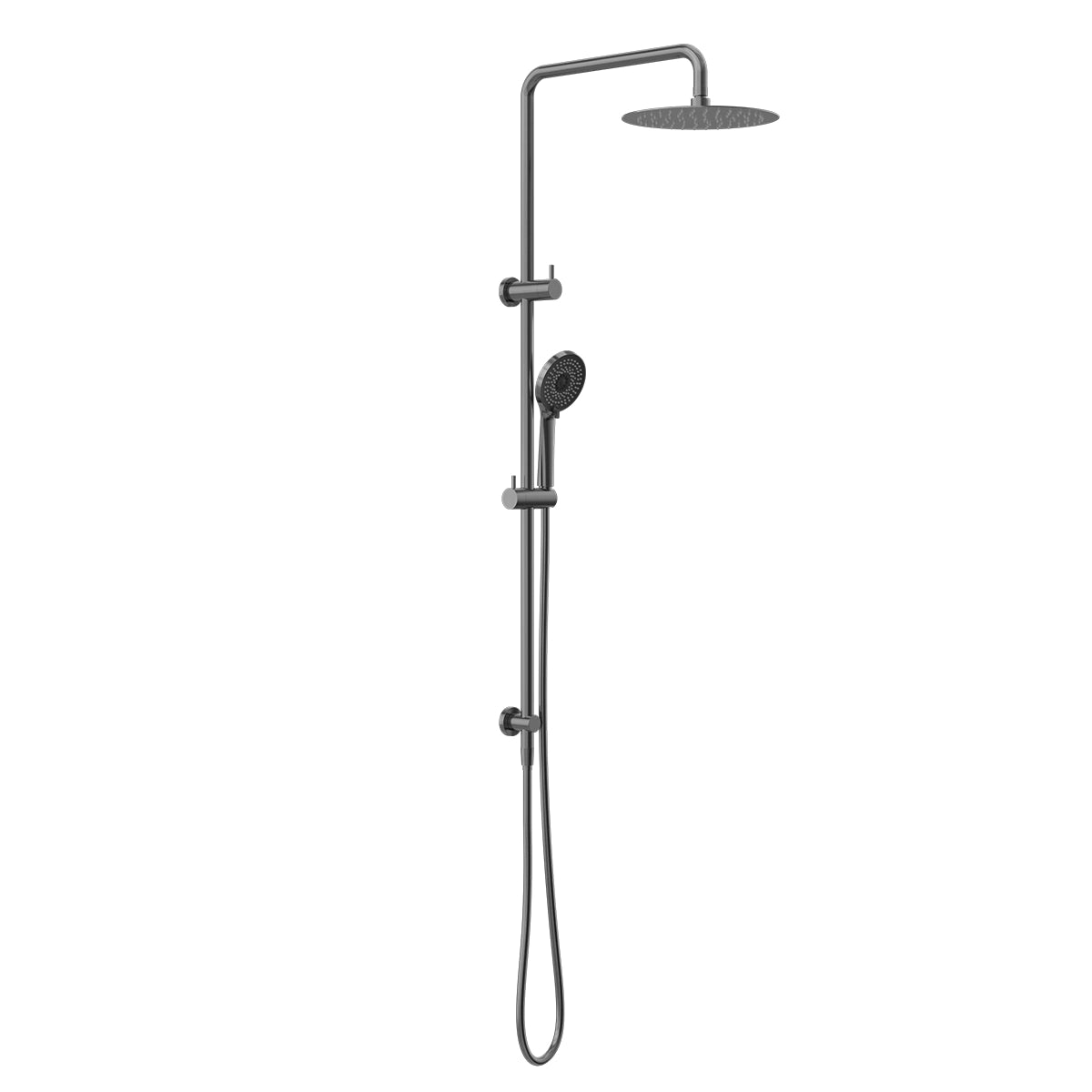 Round Project Twin Shower Gun Metal