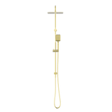 Square Project Twin Shower Brushed Gold