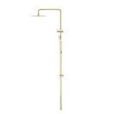 Square Project Twin Shower Brushed Gold