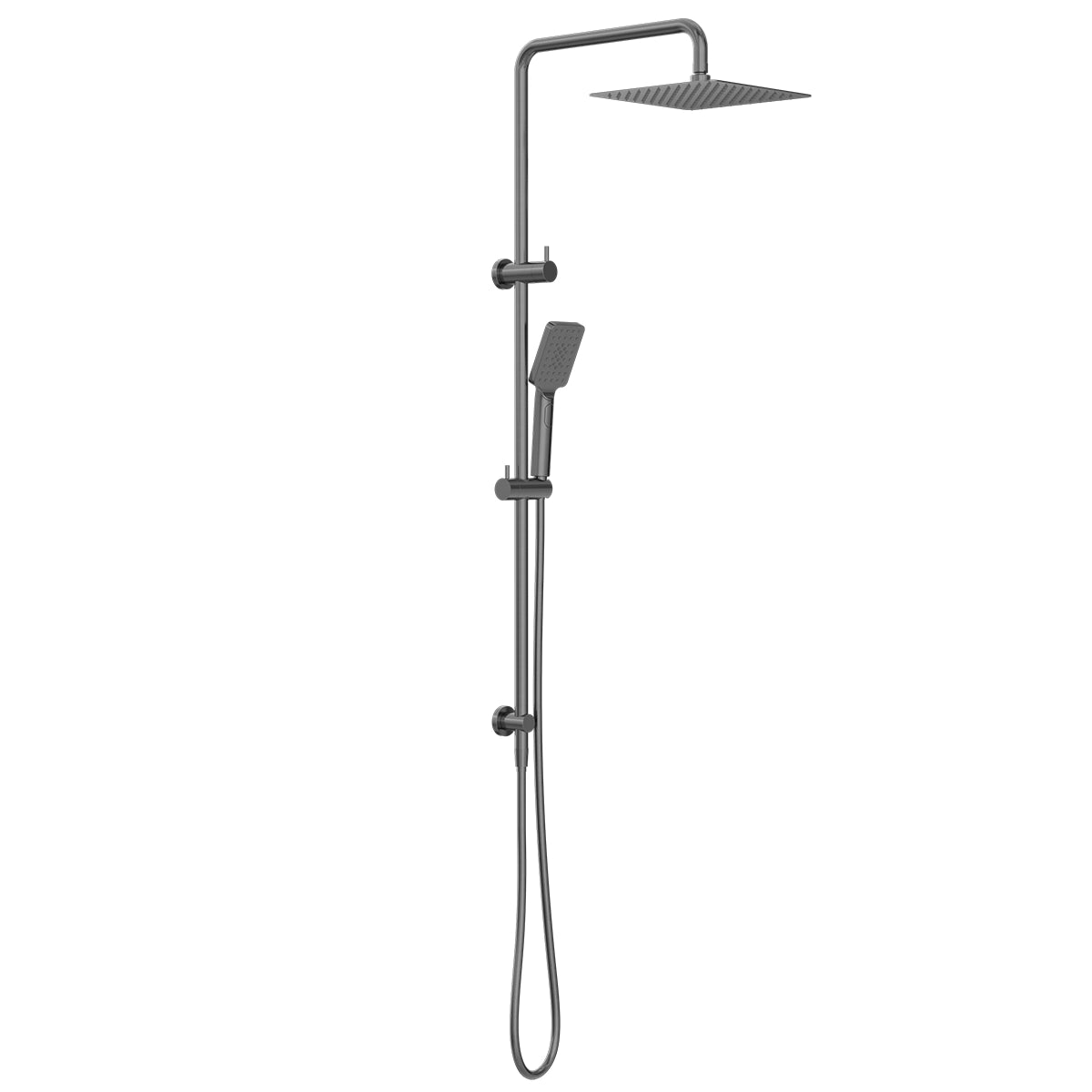 Square Project Twin Shower Gun Metal