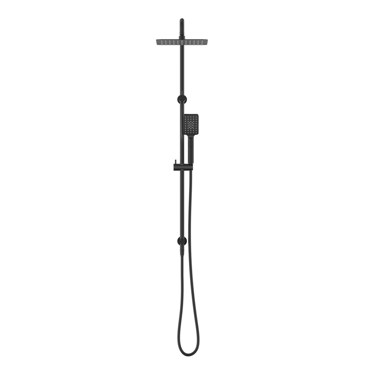 Square Project Twin Shower Matte Black