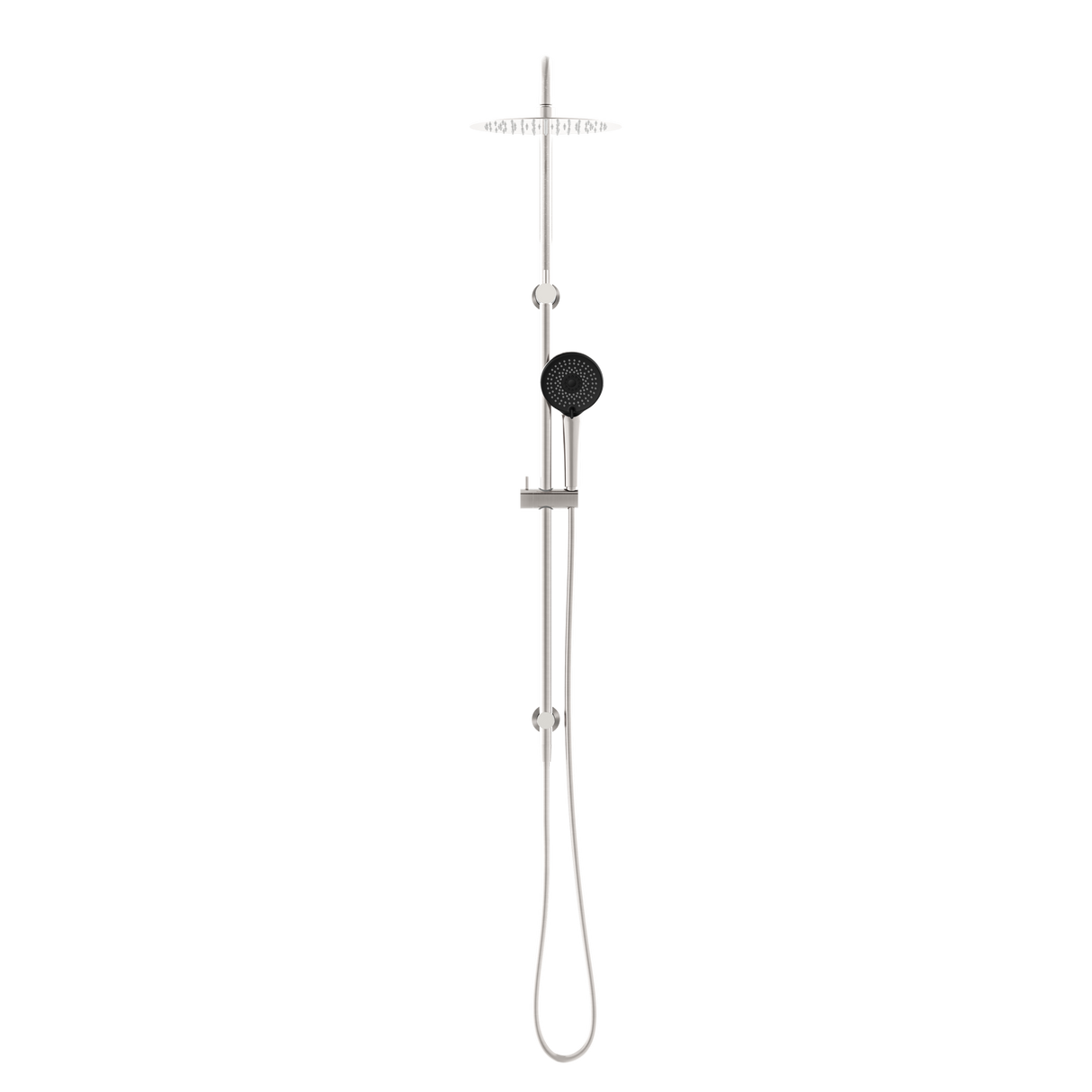 Round Project Twin Shower 4 Star Rating Brushed Nickel