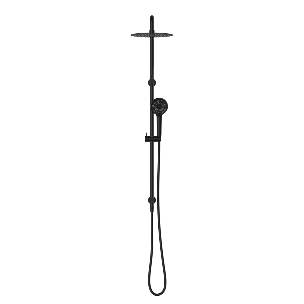 Round Project Twin Shower 4 Star Rating Matte Black