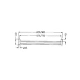 New Mecca Double Towel Rail 800mm Matte Black