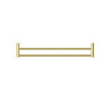 New Mecca Double Towel Rail 800mm Brushed Gold