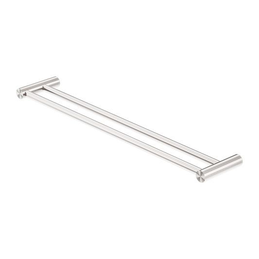 New Mecca Double Towel Rail 800mm Brushed Nickel