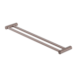 New Mecca Double Towel Rail 800mm Brushed Bronze