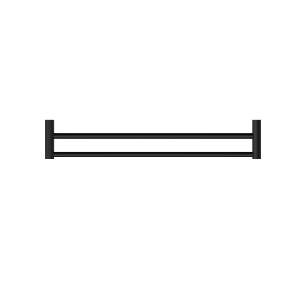 New Mecca Double Towel Rail 800mm Matte Black