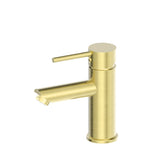 Dolce Basin Mixer Straight Spout Brushed Gold