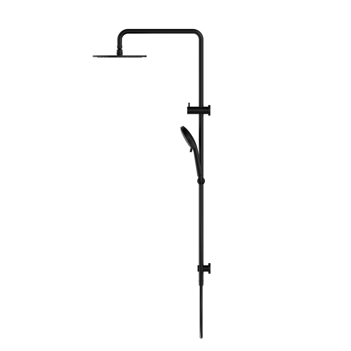 Round Twin Shower Matte Black