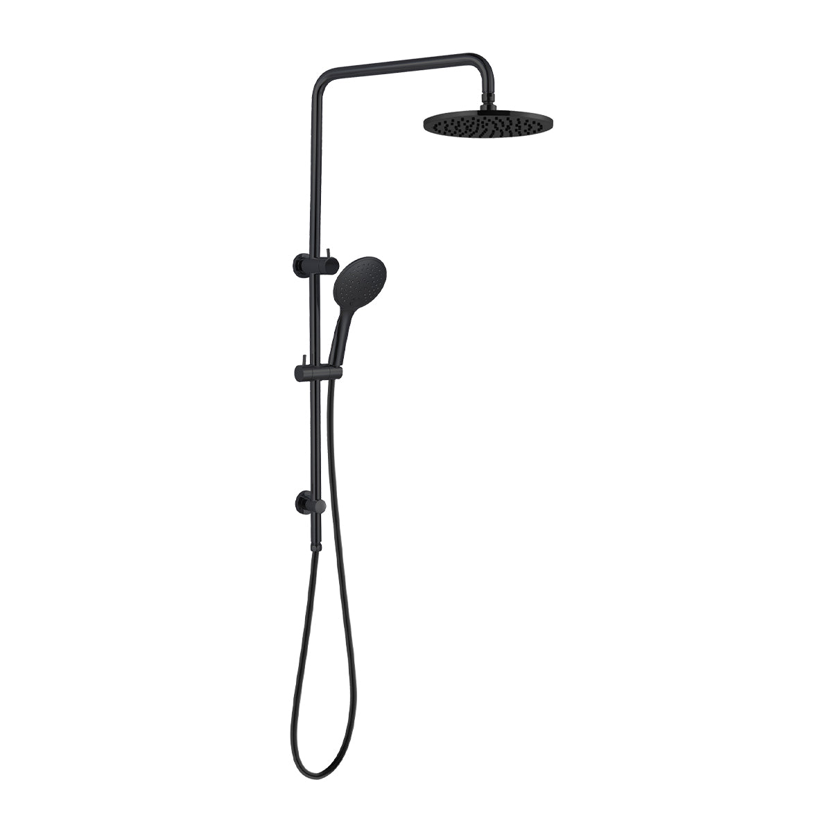 Round Twin Shower Matte Black