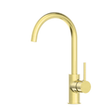 Dolce Kitchen Mixer Gooseneck Brushed Gold