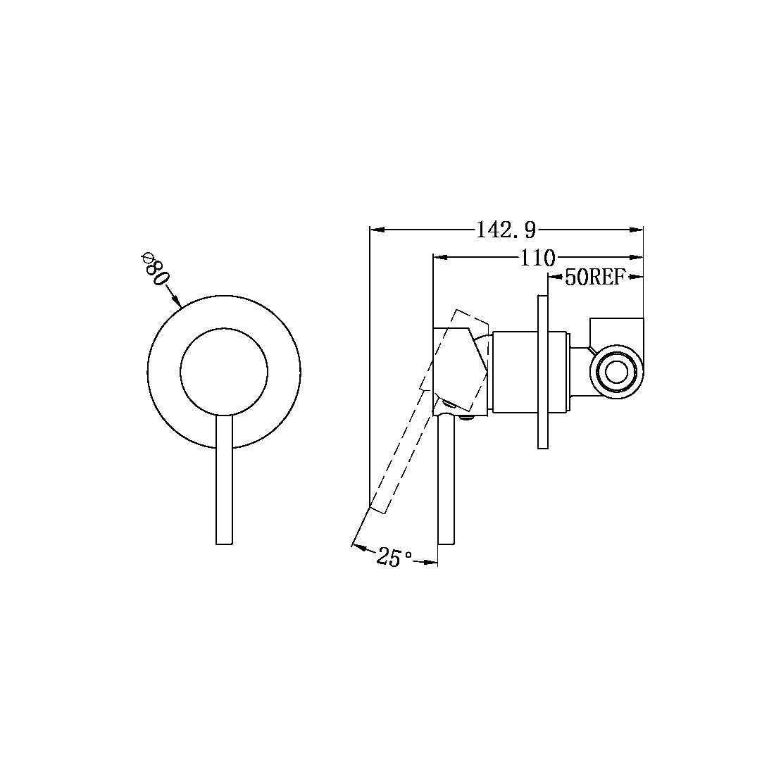 Dolce Shower Mixer Brushed Nickel