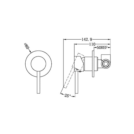 Dolce Shower Mixer Brushed Nickel