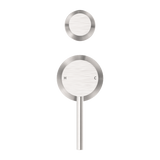 Dolce Shower Mixer With Divertor Separate Back Plate Brushed Nickel