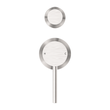 Dolce Shower Mixer With Divertor Separate Back Plate Brushed Nickel