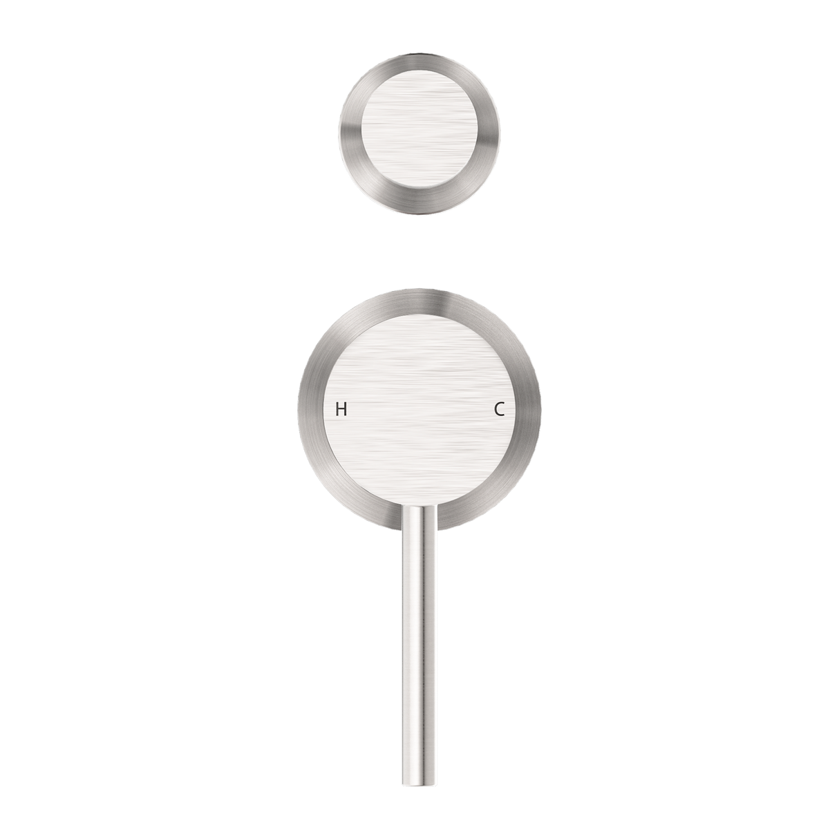 Dolce Shower Mixer With Divertor Separate Plate Brushed Nickel