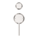 Dolce Shower Mixer With Divertor Separate Plate Brushed Nickel