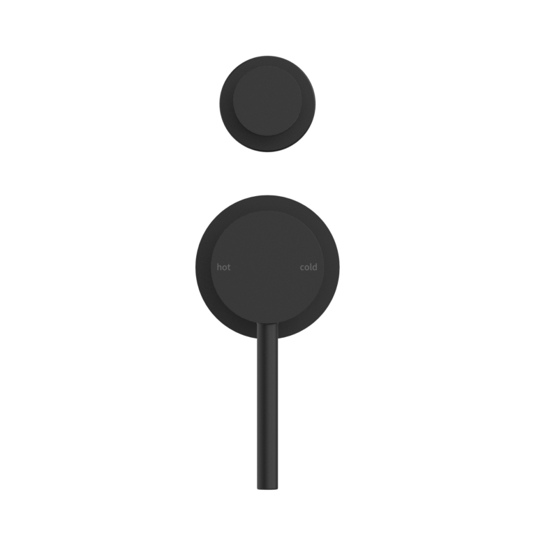 Dolce Shower Mixer With Divertor Separate Back Plate Matte Black