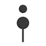 Dolce Shower Mixer With Divertor Separate Back Plate Matte Black
