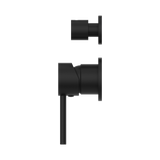 Dolce Shower Mixer With Divertor Separate Plate Matte Black