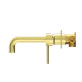 Dolce Wall Basin/Bath Mixer Brushed Gold