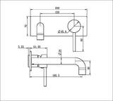 Dolce Wall Basin/Bath Mixer Trim Kits Only Matte Black