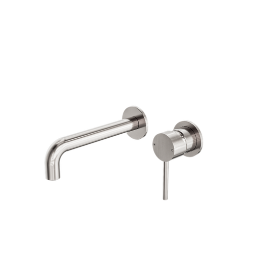 Dolce Wall Basin/Bath Mixer Separate Back Plate Brushed Nickel