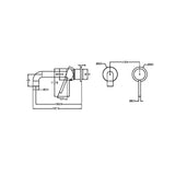 Dolce Wall Basin/Bath Mixer Separate Back Plate Trim Kits Only Brushed Nickel