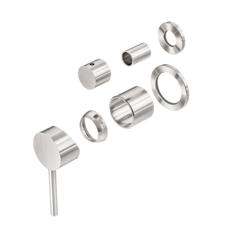 Dolce Shower Mixer With Divertor Separate Back Plate Trim Kits Only Brushed Nickel