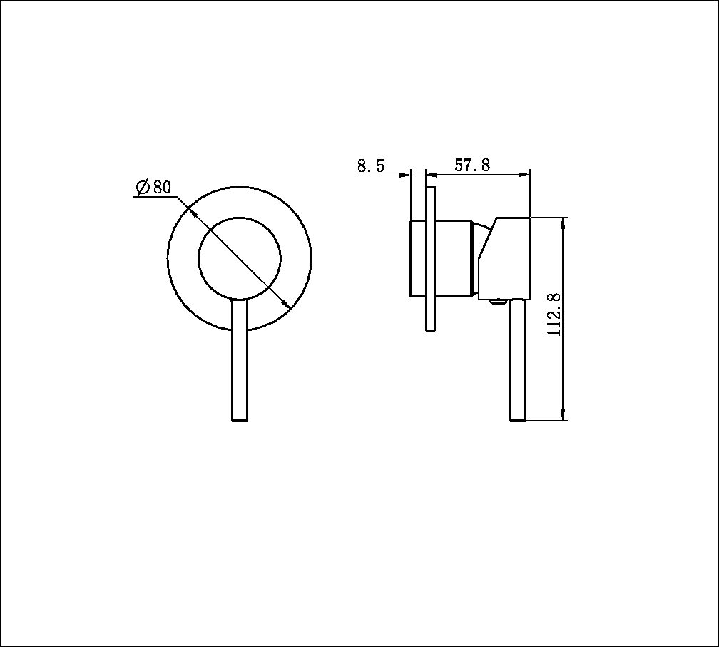 Dolce Shower Mixer Trim Kits Only Brushed Nickel
