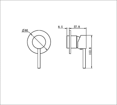 Dolce Shower Mixer Trim Kits Only Brushed Nickel