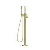Opal Freestanding Bath Mixer With Hand Shower Brushed Gold