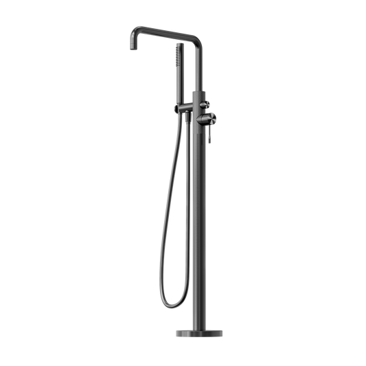 Opal Freestanding Bath Mixer With Hand Shower Graphite