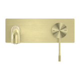 Opal Wall Basin/Bath Mixer 230mm Brushed Gold