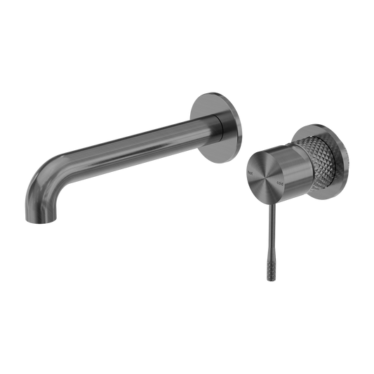 Opal Wall Basin/Bath Mixer Separate Back Plate 120mm Graphite