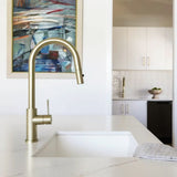 Opal Pull Out Sink Mixer With Vegie Spray Function Brushed Gold