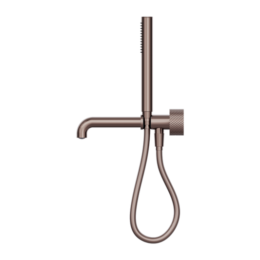 Opal Progressive Shower System Separate Plate With Spout 250mm Brushed Bronze
