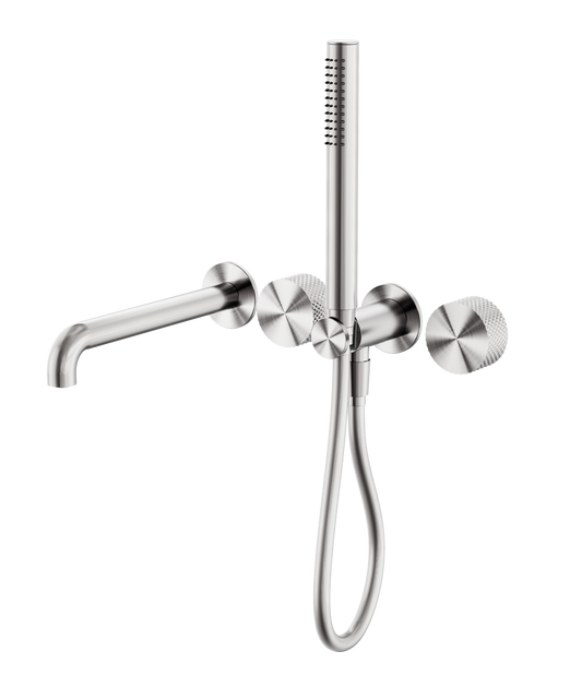 Opal Progressive Shower System Separate Plate With Spout 250mm Brushed Nickel