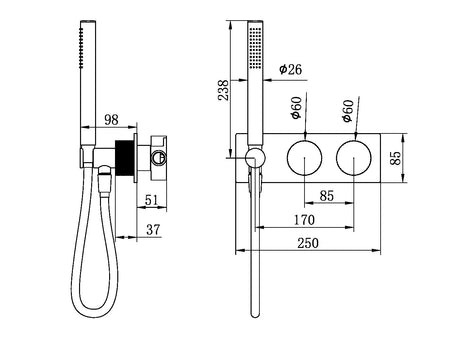 Opal Progressive Shower System Trim Kits Only Brushed Nickel